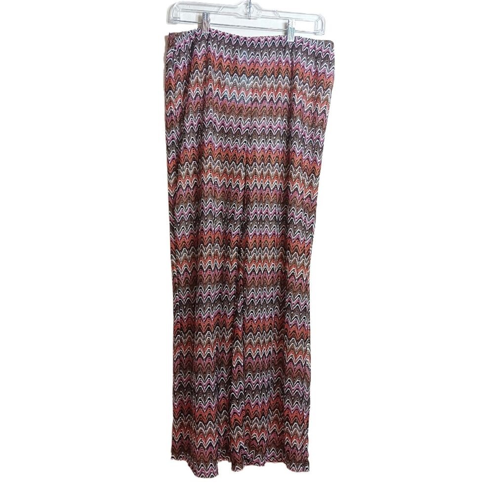 Shade & Shore Crochet Knit Pants Womens S Multi Chevron Beach Swim Cover New